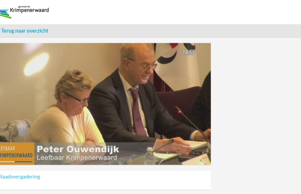 Bijdrage Leefbaar in actualiteitendebat 5 juli